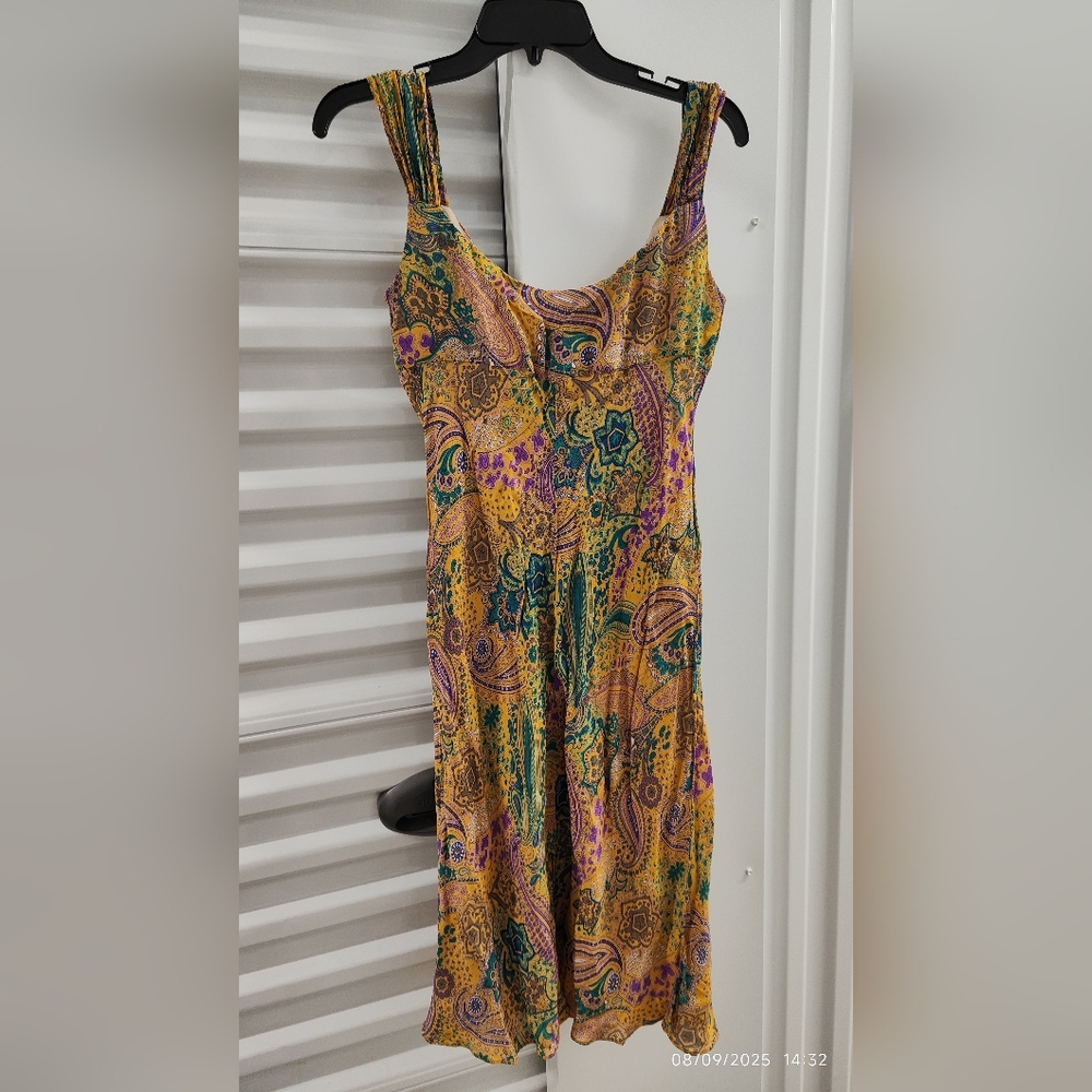 Multicolor Paisley Print Dress